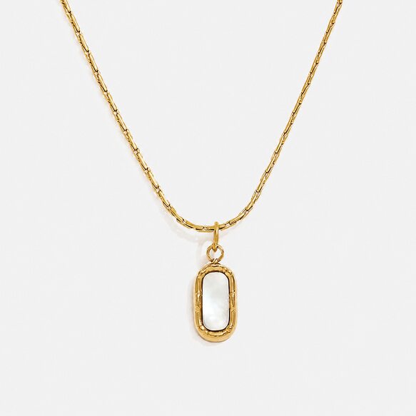 Aera Necklace Pearl gold pendant necklace by Lumé Lumé