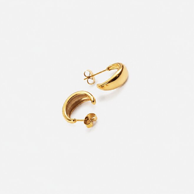 Aurelia Mini Hoops gold earrings by Lumé Lumé