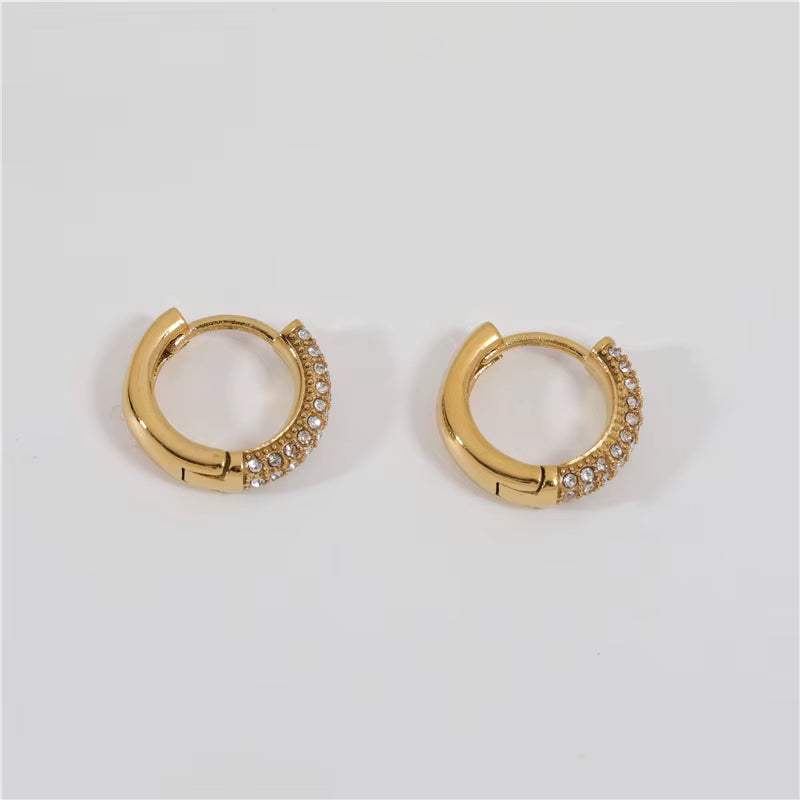 Aurelia Pavé Huggies by Lumé Lumé, alternate product view