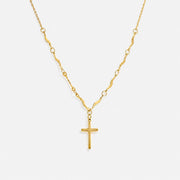 Celeste Cross Necklace gold pendant necklace by Lumé Lumé