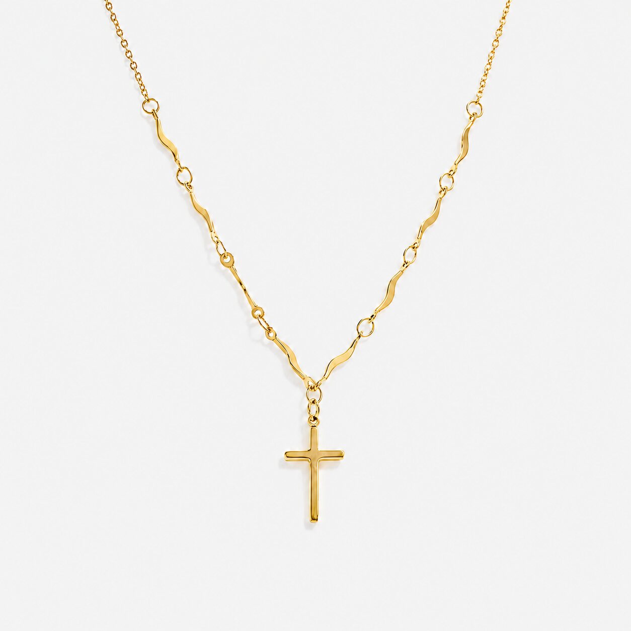 Celeste Cross Necklace gold pendant necklace by Lumé Lumé