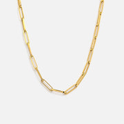 Dola Chain Necklace gold paperclip chain by Lumé Lumé