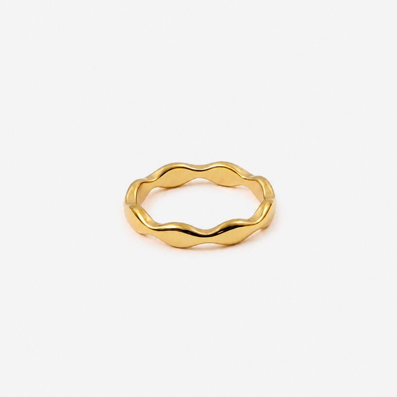 Elara Wave Ring sculptural gold ring by Lumé Lumé