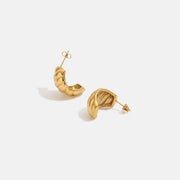 Elowen Curve Earrings sculptural gold earrings by Lumé Lumé