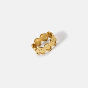 Joy Charm Ring gold smiley-face ring by Lumé Lumé