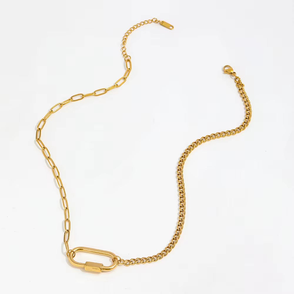 Link Chain Necklace styled in a Lumé Lumé lifestyle image
