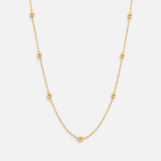 Luna Dotted Necklace delicate gold bead chain by Lumé Lumé