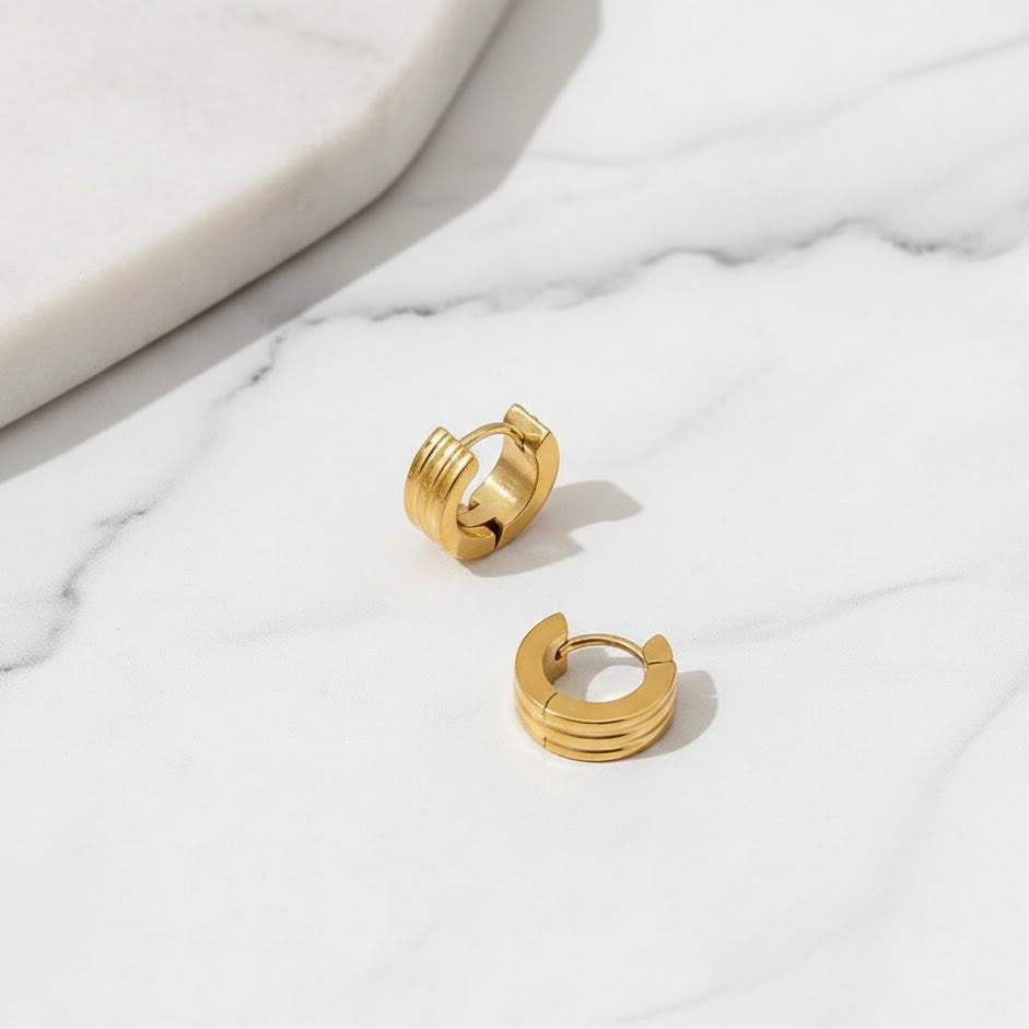 Marisse Earrings styled in a second Lumé Lumé lifestyle image