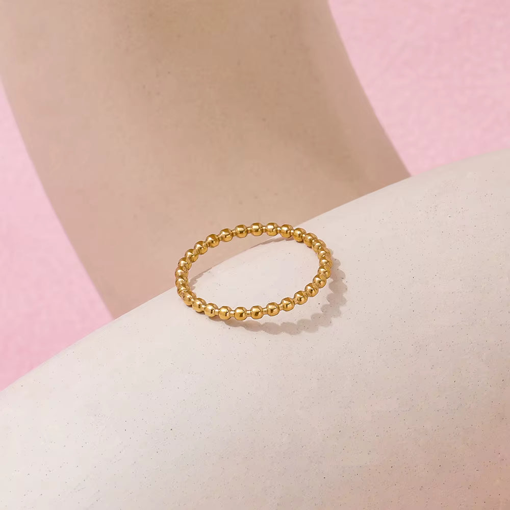 Nola Ring beaded gold detail by Lumé Lumé