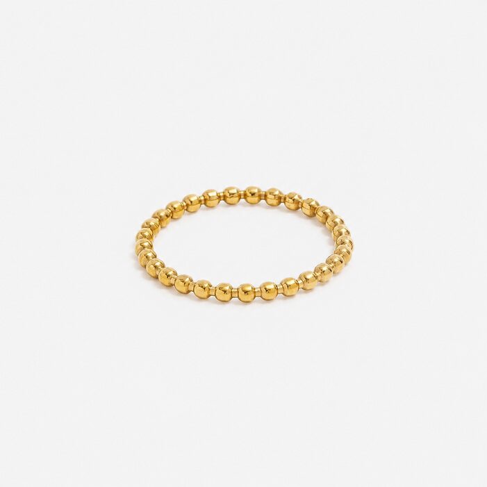 Nola Ring beaded gold ring by Lumé Lumé