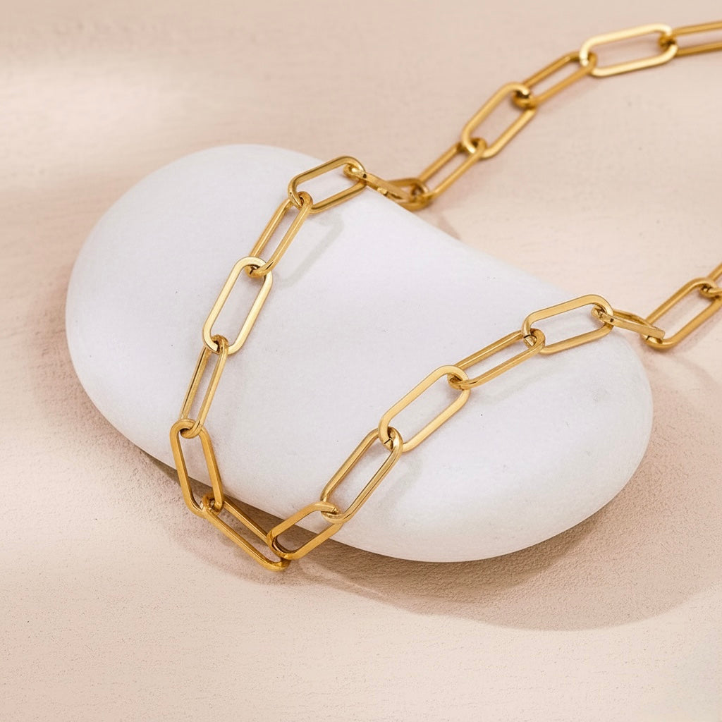 Nora Chain Necklace styled in a second Lumé Lumé lifestyle image