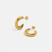Sculpted Curve Hoops gold earrings by Lumé Lumé