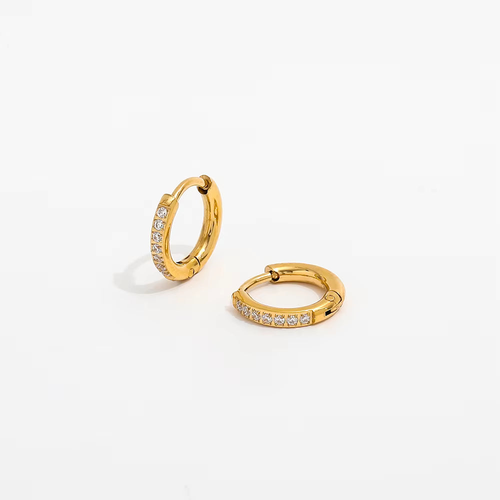 Serene Pavé Huggies by Lumé Lumé, alternate product view