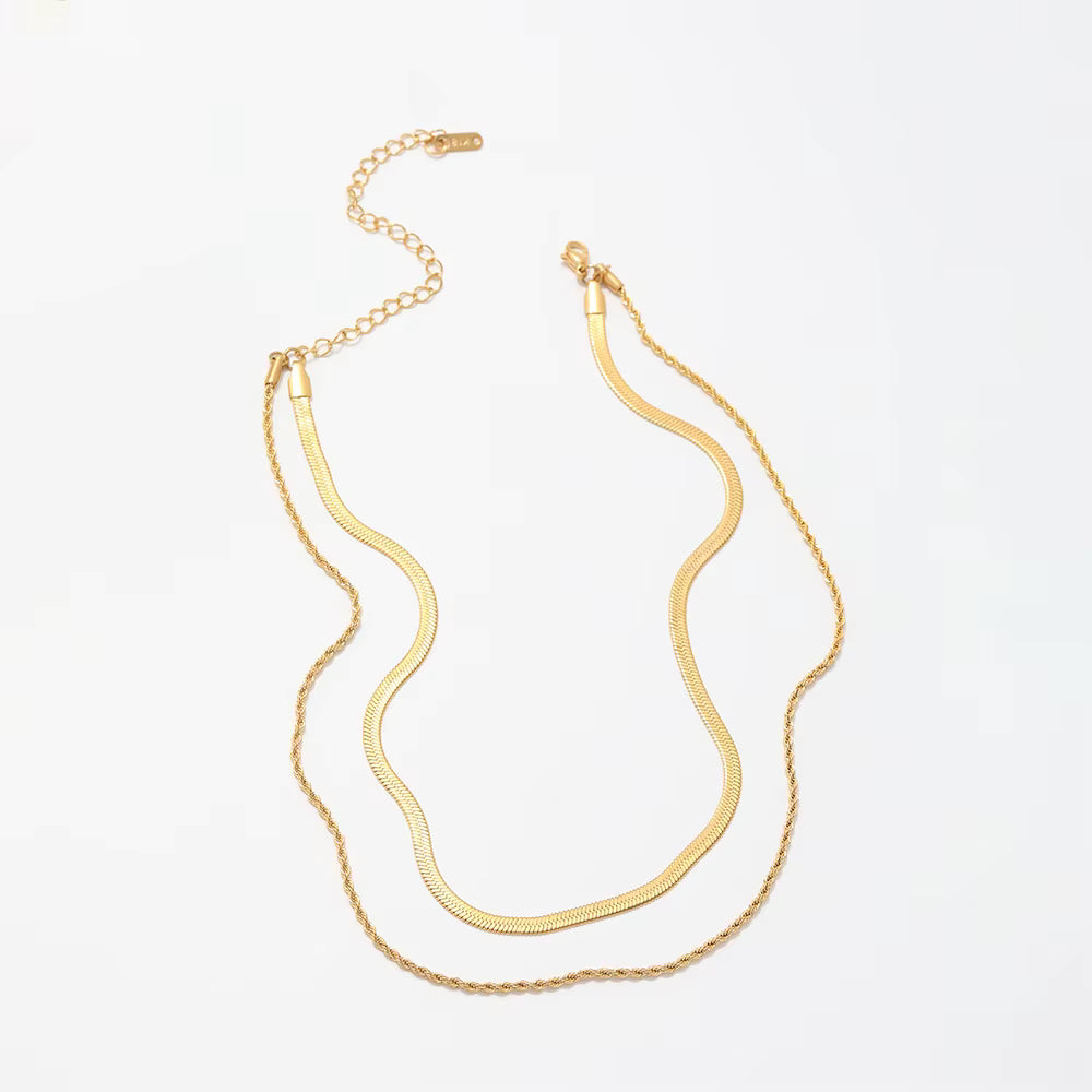 Solene Duo Necklace by Lumé Lumé, alternate product view