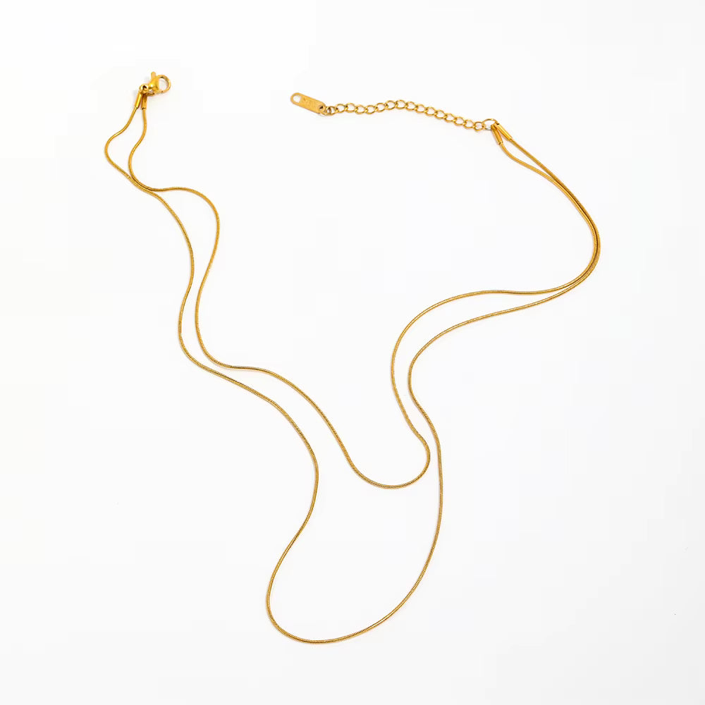 Solene Layered Necklace by Lumé Lumé, alternate product view